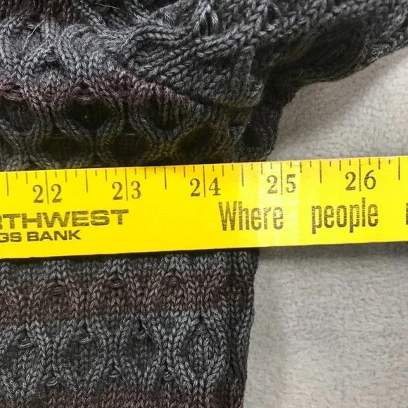 Carbon 2 Cobalt Sweater Men's XL Full Zip Cardigan Cable Knit Striped Gray Red - Picture 5 of 9